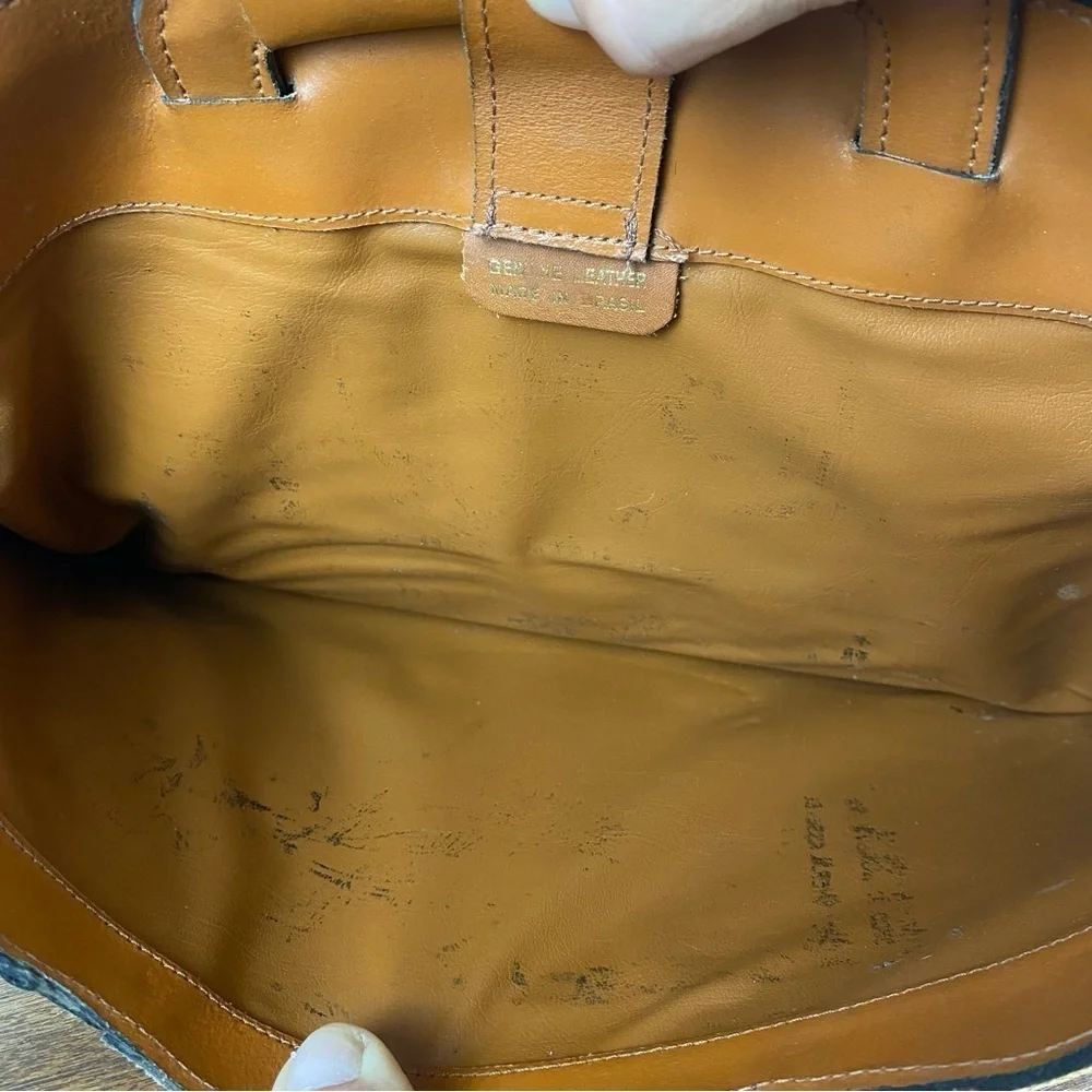 Vintage Leather Unisex Briefcase Laptop Document Commuter Bag